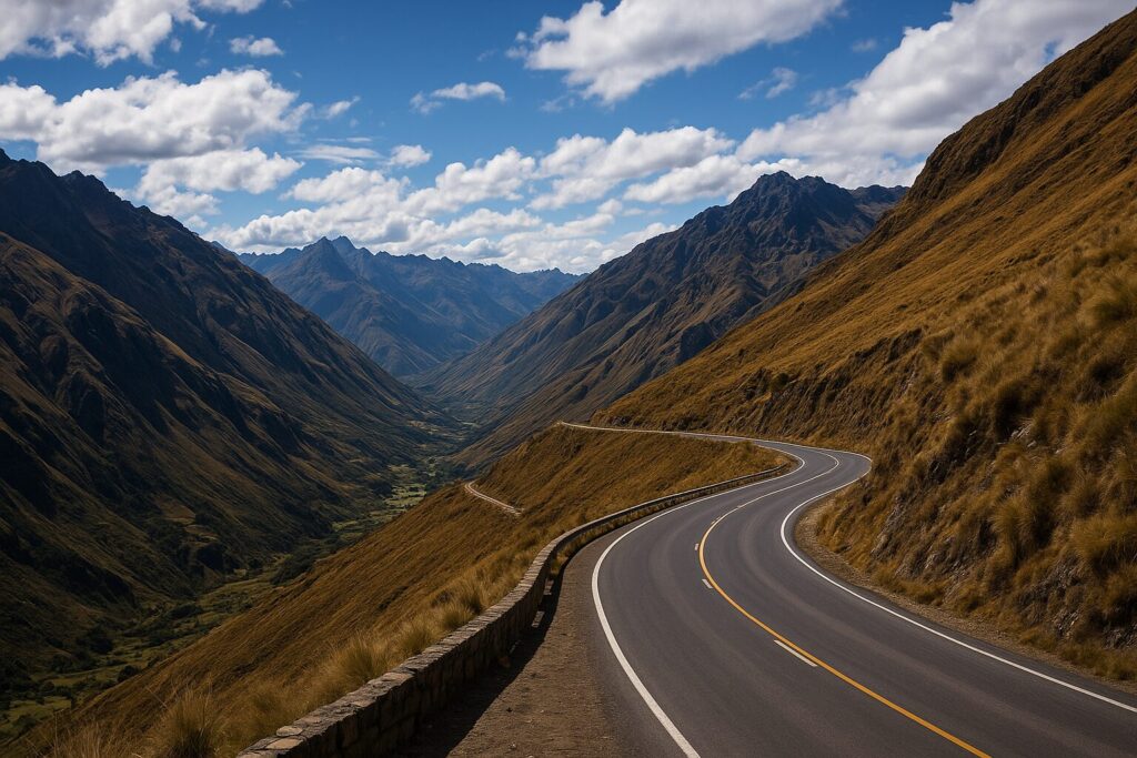 ワラスへと続くアンデスの道