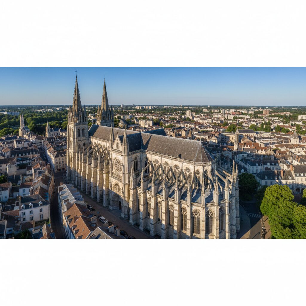 シャルトル大聖堂の俯瞰図