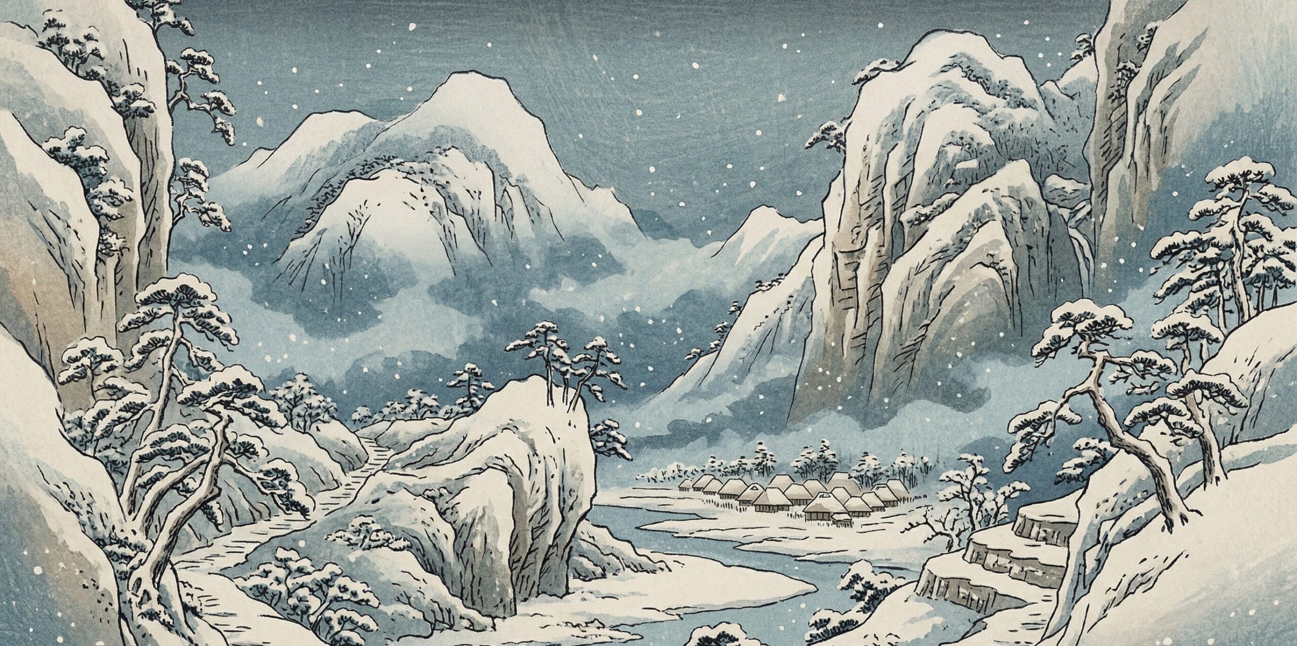 江戸時代の五箇山・庄川渓谷。豪雪に閉ざされた山間集落。加賀藩が塩硝製造の秘密を守った天然の要塞地形