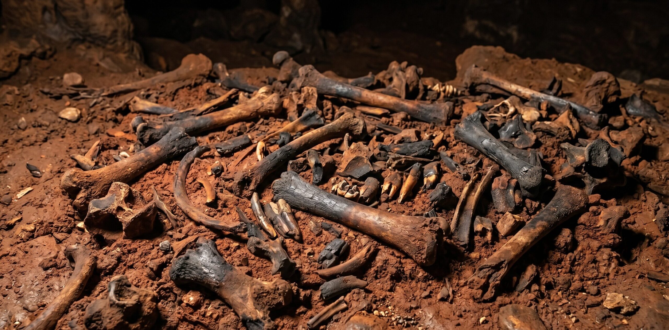 スワルクランス遺跡で発見された焼骨——熱変性による色変化が人類の火使用を示す最古級の直接証拠