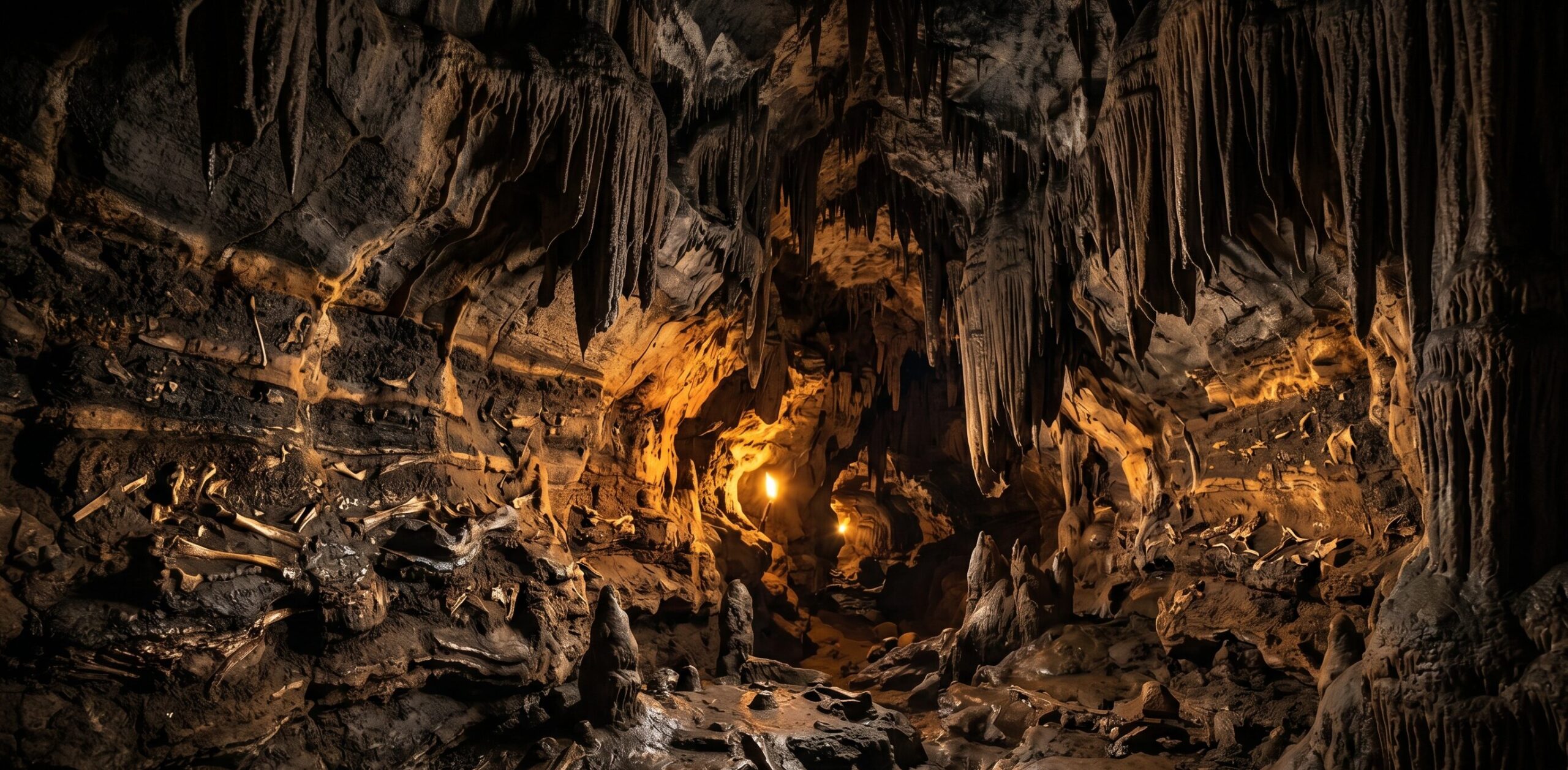 南アフリカ・スタークフォンテイン洞窟の石灰岩内部——人類のゆりかごで化石が発見された洞窟の地層