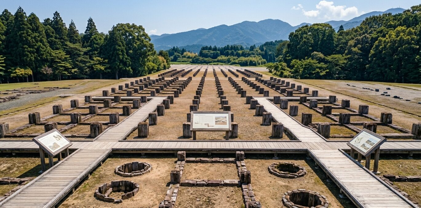 飛鳥宮跡 発掘現場 奈良県明日香村 乙巳の変 大化の改新 飛鳥・藤原の宮都