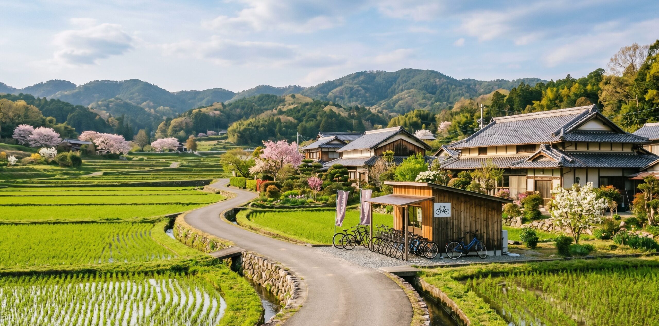 明日香村 レンタサイクル 飛鳥 観光 春の田園風景